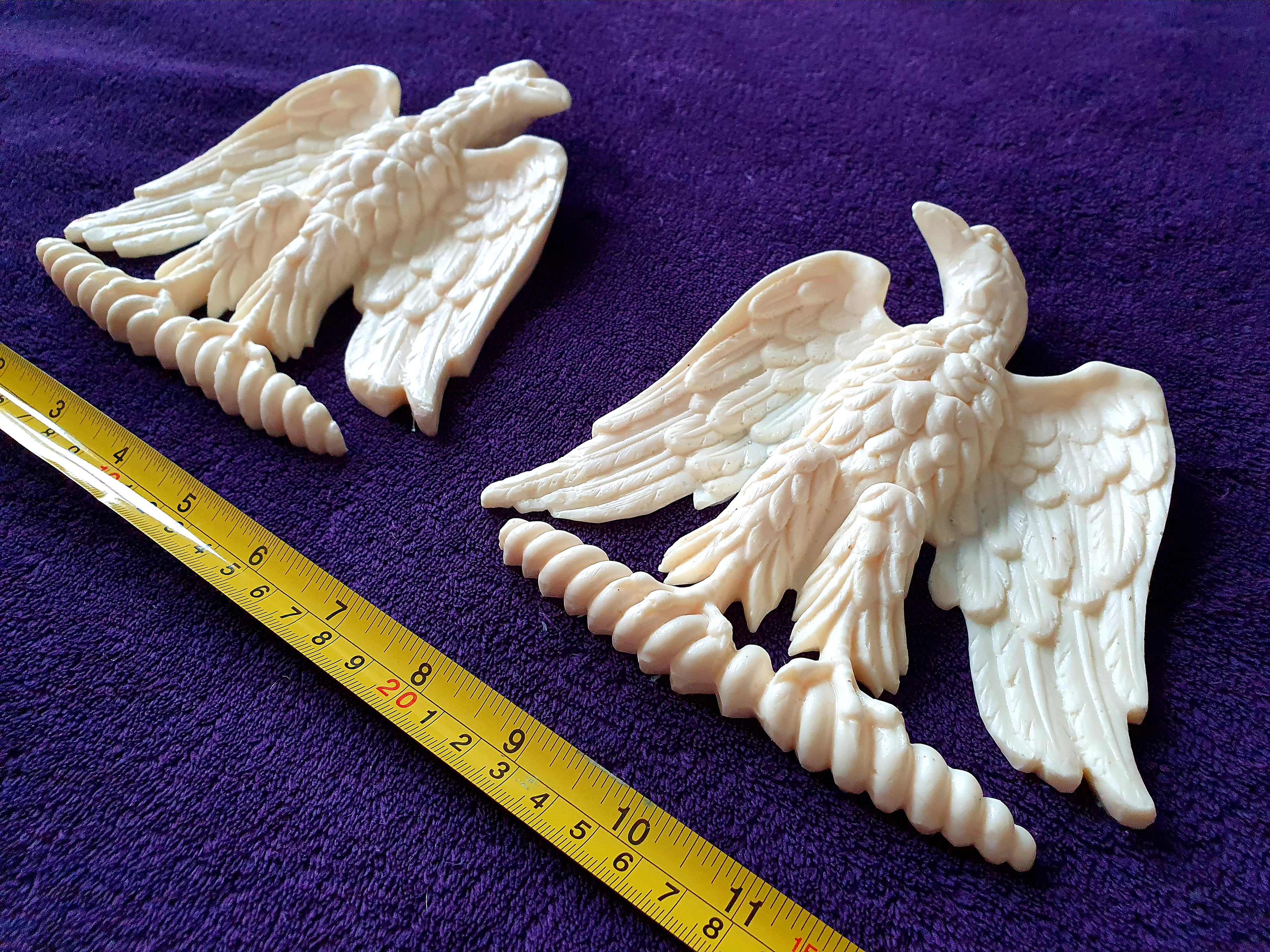 LARGE PAIR EMPIRE EAGLES WALL MOULDING ONLAY APPLIQUE (No134)