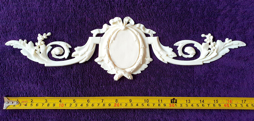 DECORATIVE RESIN MOULDING LOUIS XVI ANTIQUE APPLIQUE GILT WHITE WALL DECORATION(No140)