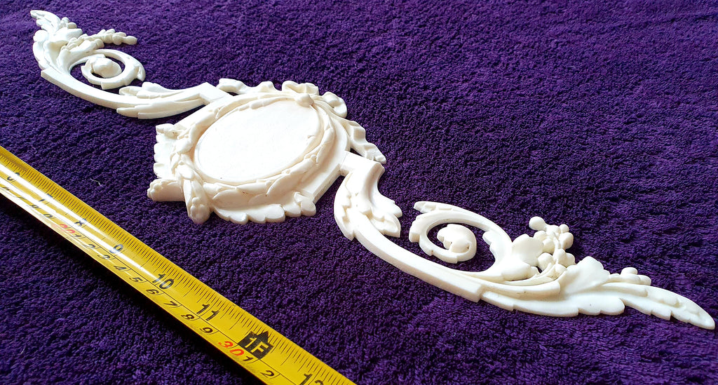 DECORATIVE RESIN MOULDING LOUIS XVI ANTIQUE APPLIQUE GILT WHITE WALL DECORATION(No140)