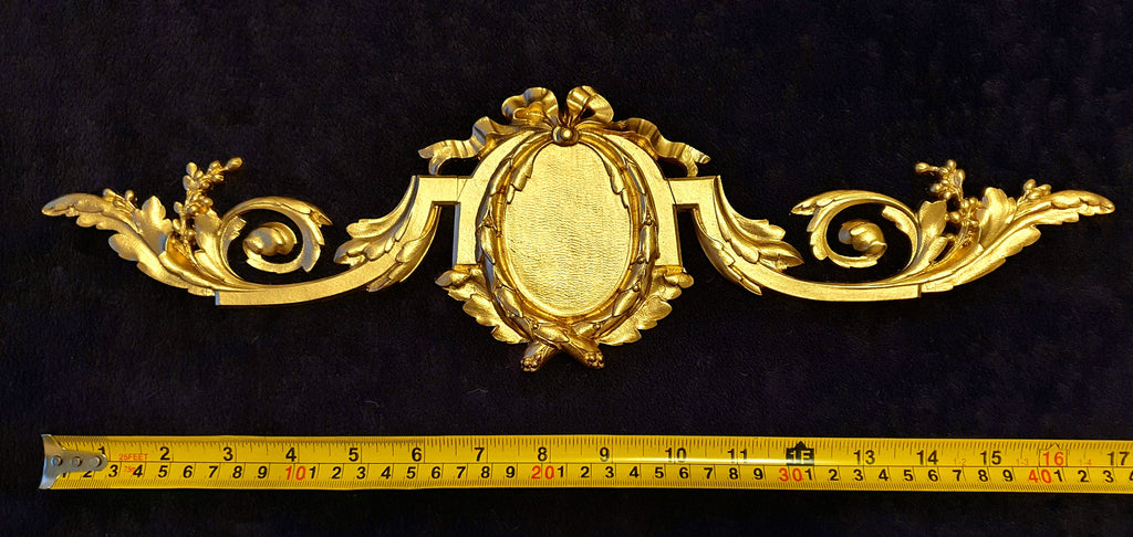DECORATIVE RESIN MOULDING LOUIS XVI ANTIQUE APPLIQUE GILT WHITE WALL DECORATION(No140)