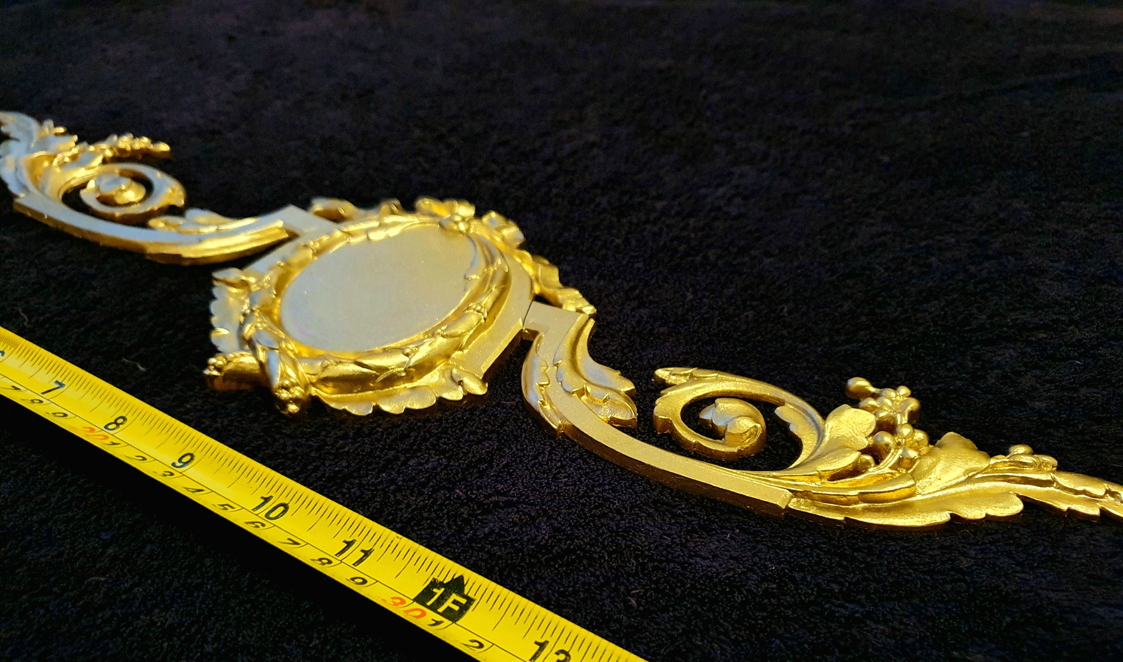 DECORATIVE RESIN MOULDING LOUIS XVI ANTIQUE APPLIQUE GILT WHITE WALL DECORATION(No140)