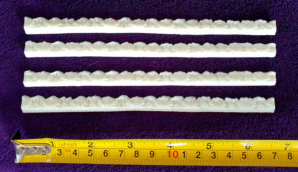 4 SMALL DECORATIVE MOULDING STRAIGHT RAIL FRAME DECORATION (198)
