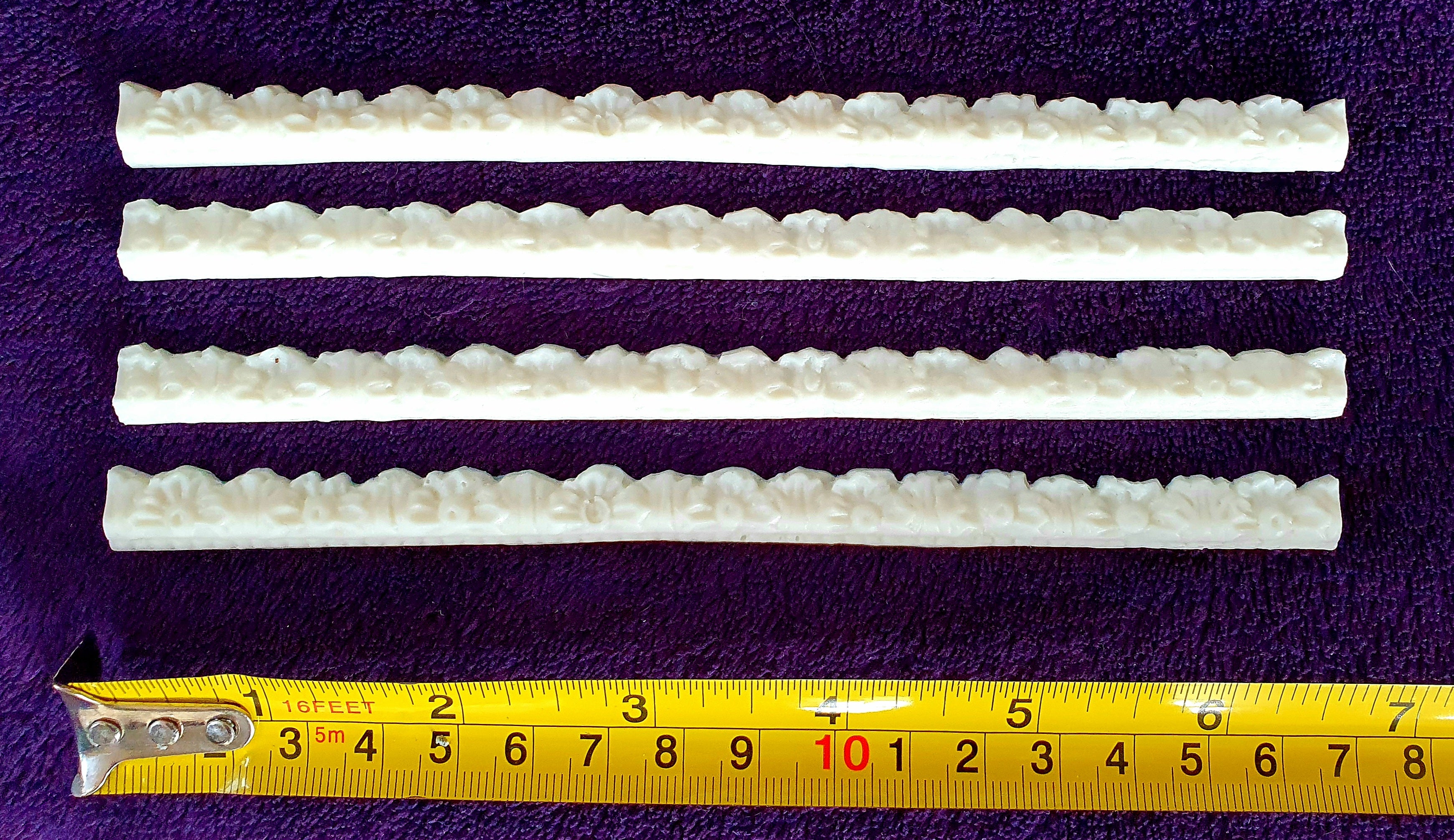 4 SMALL DECORATIVE MOULDING STRAIGHT RAIL FRAME DECORATION (198)
