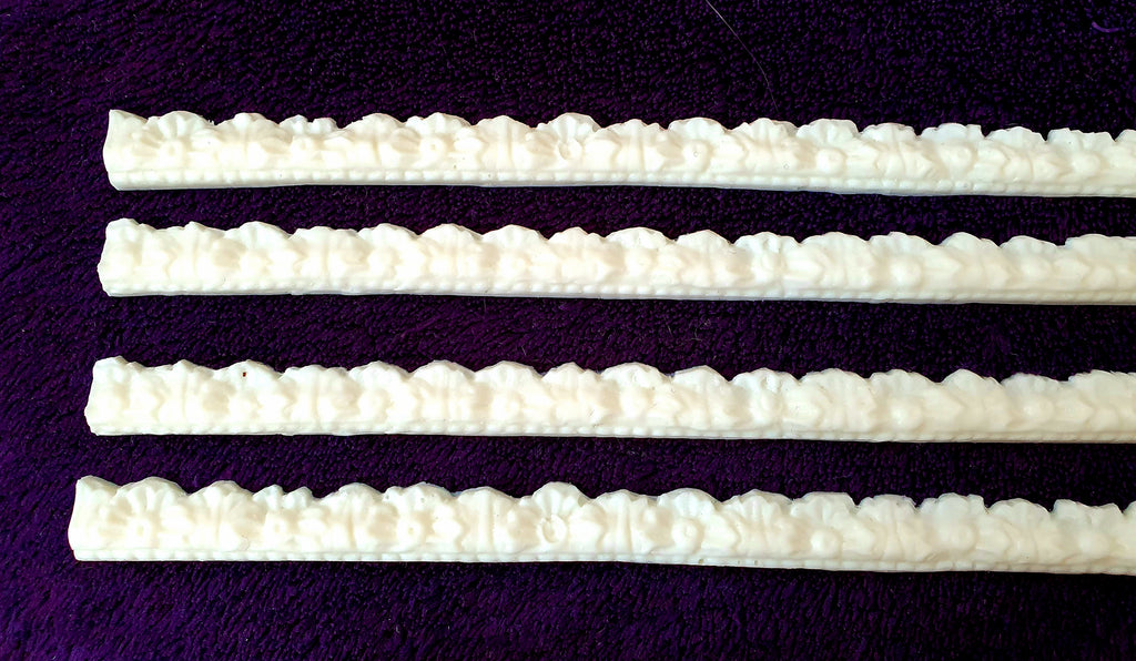 4 SMALL DECORATIVE MOULDING STRAIGHT RAIL FRAME DECORATION (198)