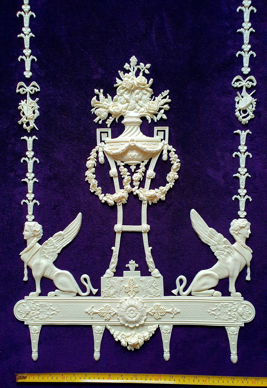 3 DECORATIVE LOUIS XVI STYLE PLASTIC ORNATE WALL MIRROR MOULDING DECORATION (No152)