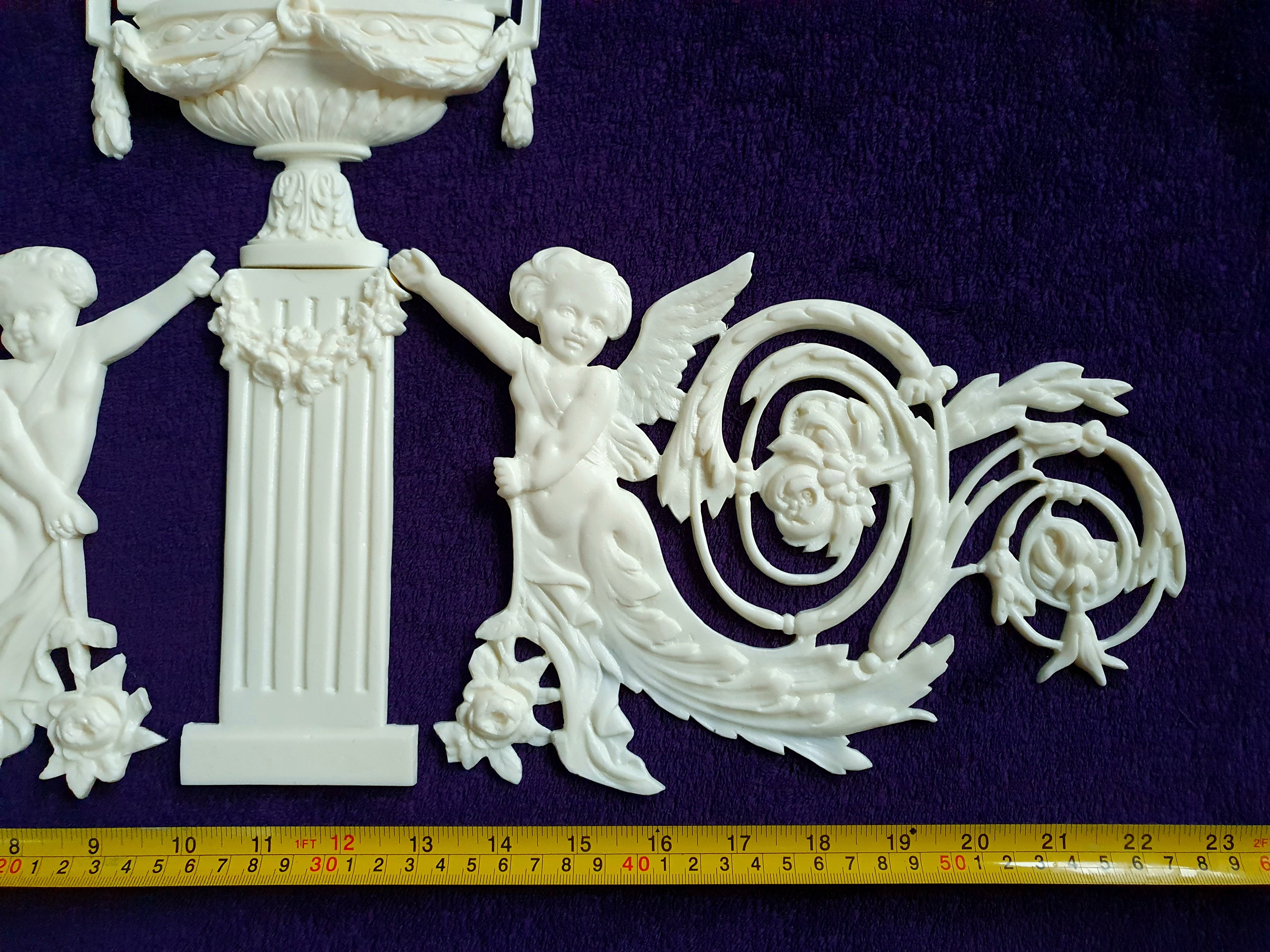 LARGE LOUIS XVI PLASTIC ORNATE WALL MIRROR MOULDING DECORATION (No150)