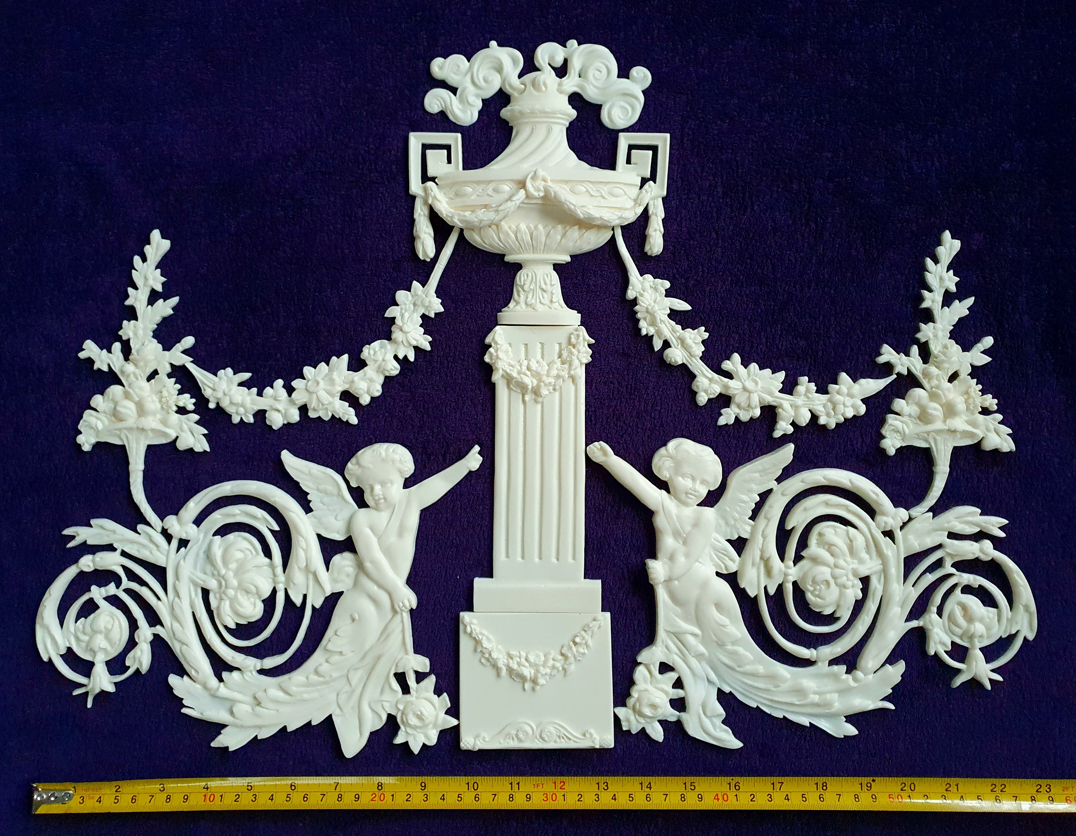 LARGE LOUIS XVI PLASTIC ORNATE WALL MIRROR MOULDING DECORATION (No149)