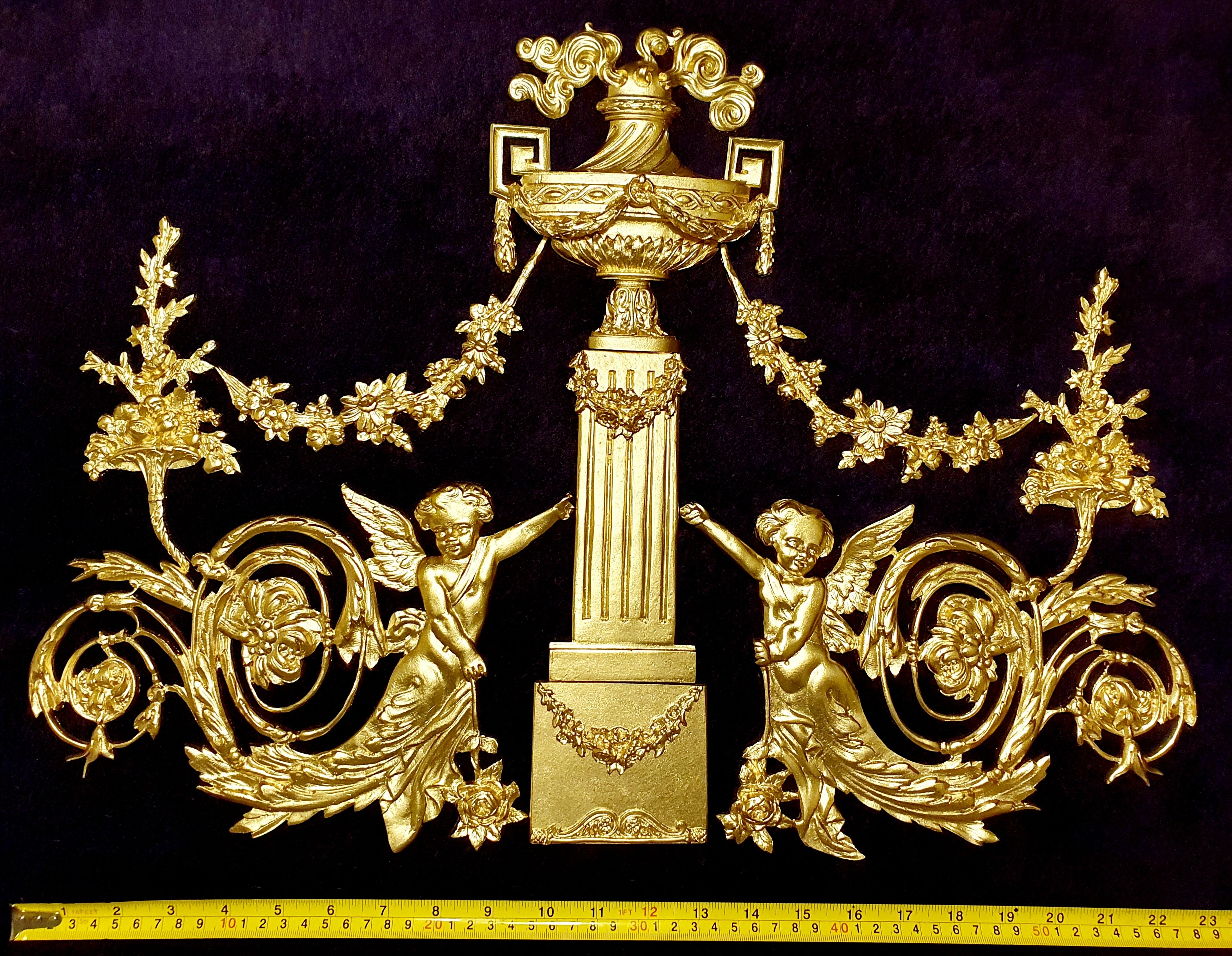 LARGE LOUIS XVI PLASTIC ORNATE WALL MIRROR MOULDING DECORATION (No149)