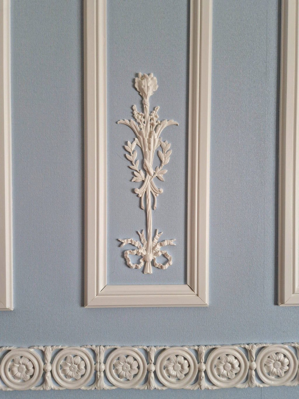 LARGE LOUIS XVI URN PLASTIC ORNATE WALL MIRROR MOULDING DECORATION (No156)