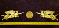 DECORATIVE PLASTIC MOULDING LOUIS XVI ANTIQUE STYLE APPLIQUE GILT WHITE WALL DECORATION (No160)