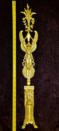 DECORATIVE PLASTIC MOULDING LOUIS XVI ANTIQUE STYLE APPLIQUE GILT WHITE WALL DECORATION (No164)