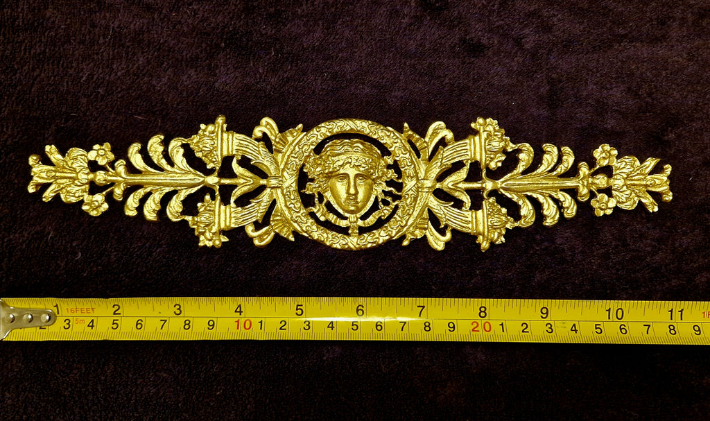 DECORATIVE PLASTIC MOULDING LOUIS XVI ANTIQUE STYLE APPLIQUE GILT WHITE WALL DECORATION (No158)