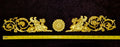 DECORATIVE PLASTIC MOULDING LOUIS XVI ANTIQUE STYLE APPLIQUE GILT WHITE WALL DECORATION (No166)