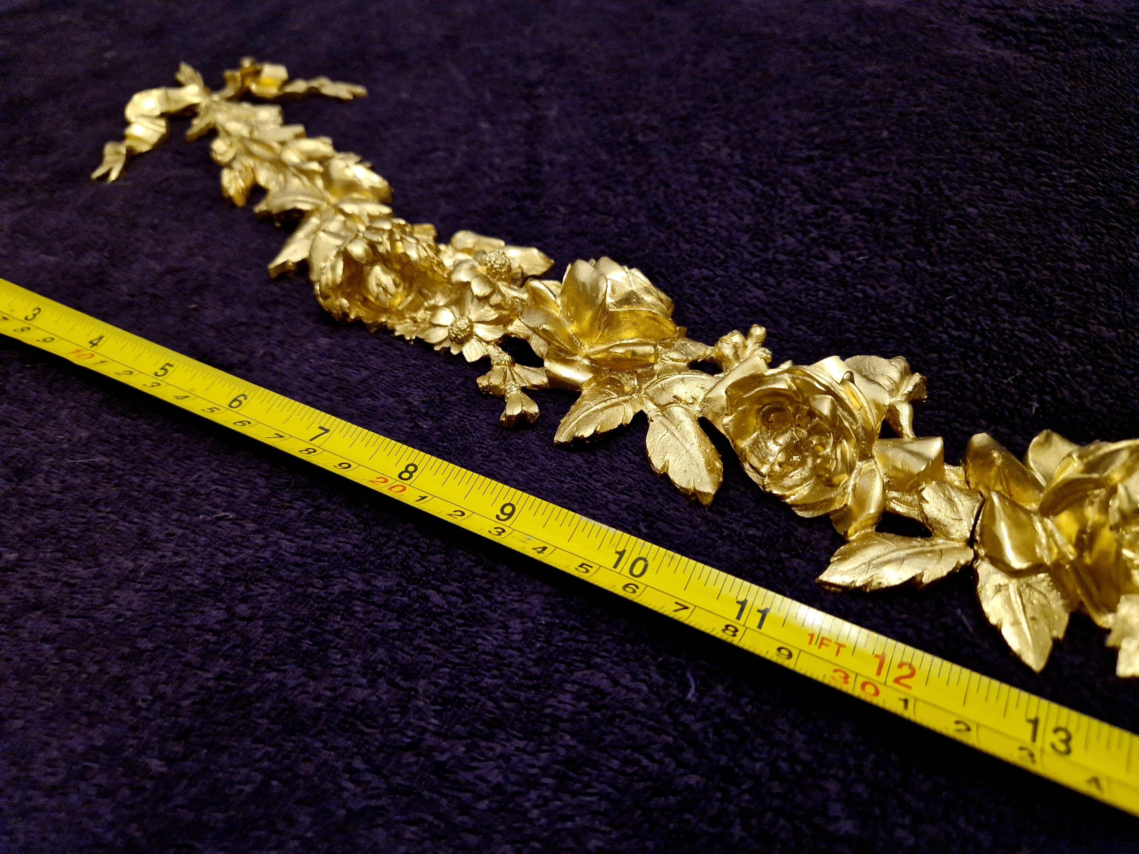DECORATIVE MOULDING WALL DECORATION RIBBON FLORAL SWAG (No182)