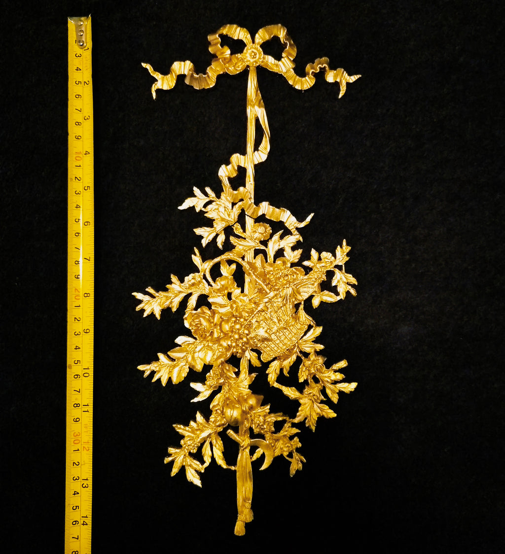 DECORATIVE MOULDING WALL DECORATION RIBBON FLORAL SWAG DROP (No203)