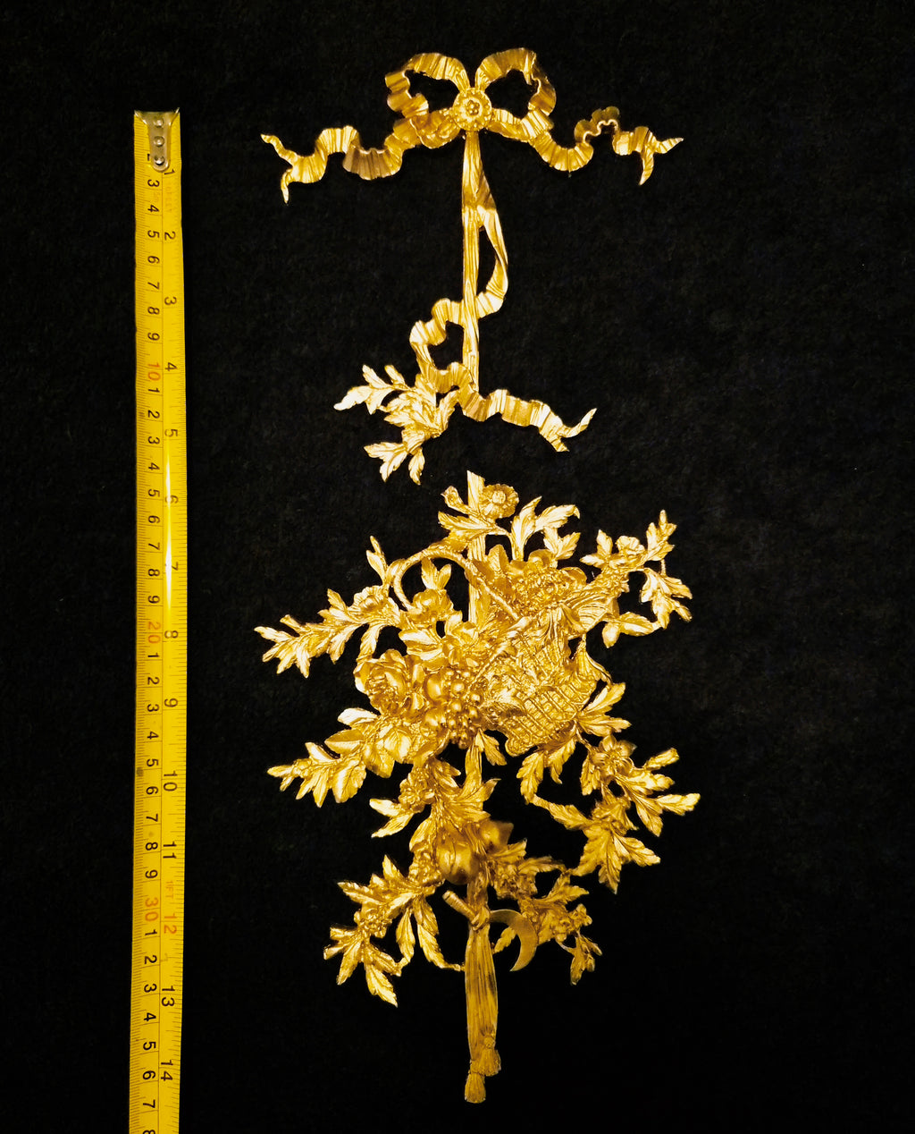 DECORATIVE MOULDING WALL DECORATION RIBBON FLORAL SWAG DROP (No203)