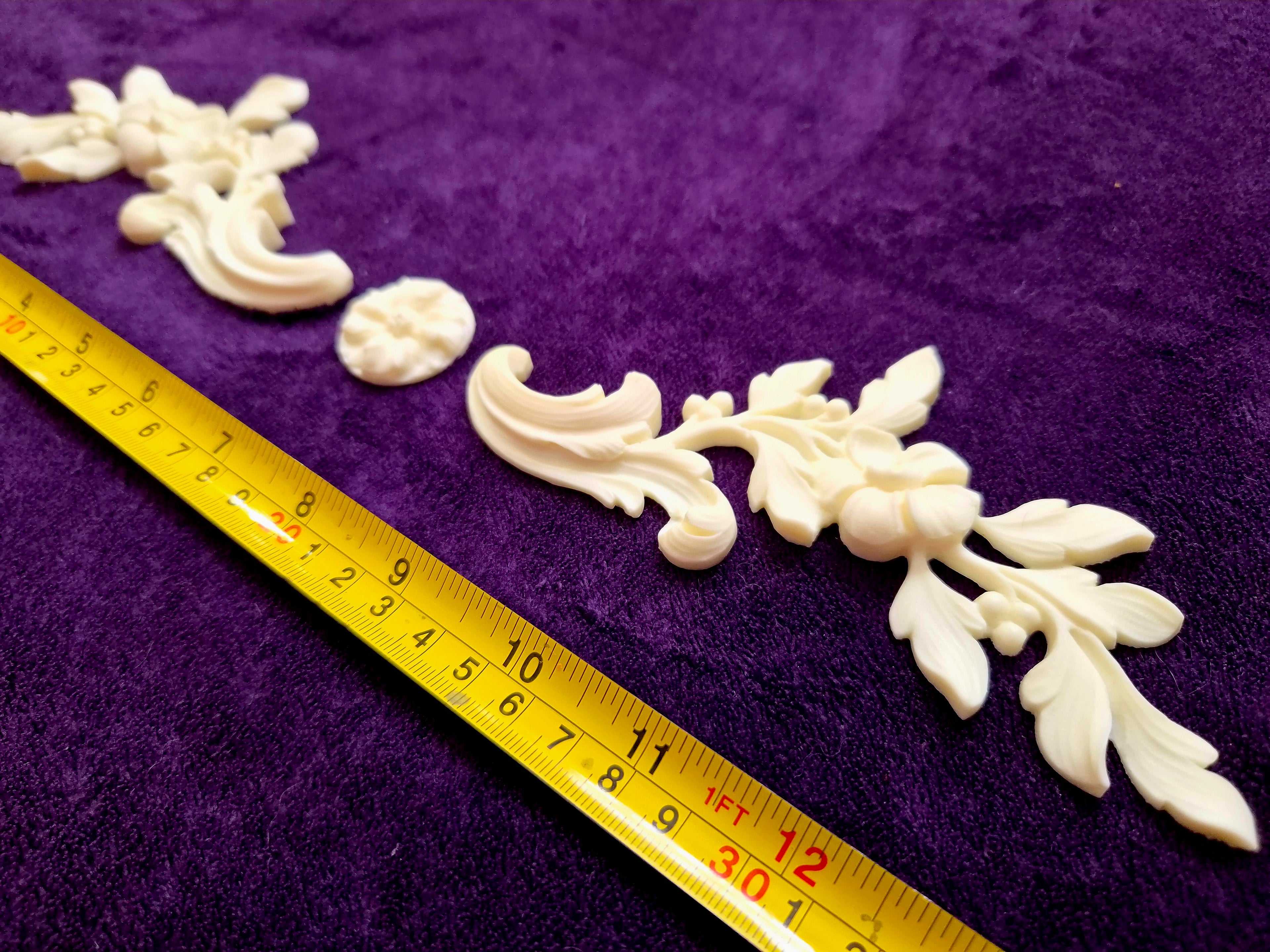 DECORATIVE MOULDING WALL DECORATION CORNER RIBBON FLORAL SWAG (No205)