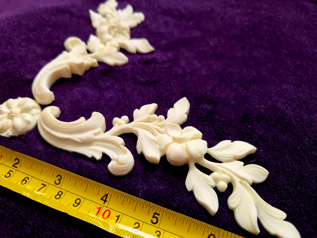 DECORATIVE MOULDING WALL DECORATION CORNER RIBBON FLORAL SWAG (No205)
