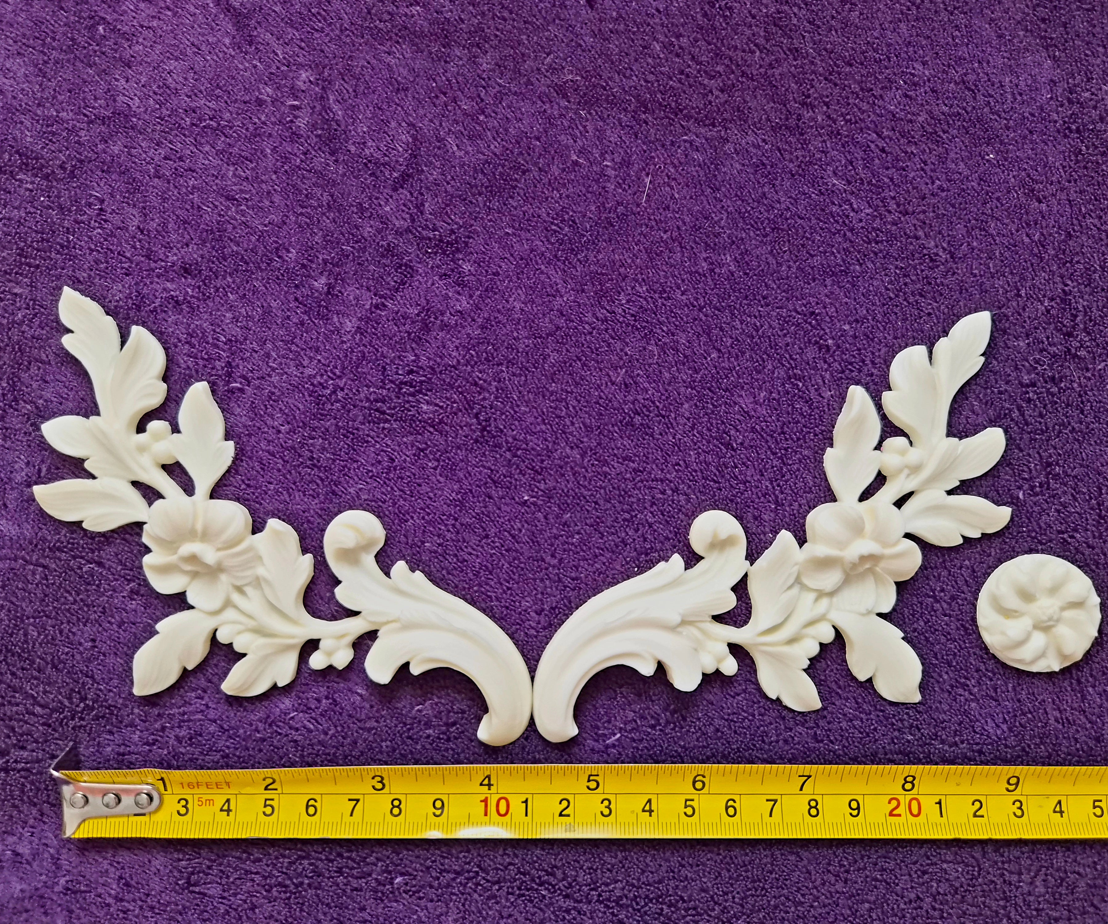 DECORATIVE MOULDING WALL DECORATION CORNER RIBBON FLORAL SWAG (No205)