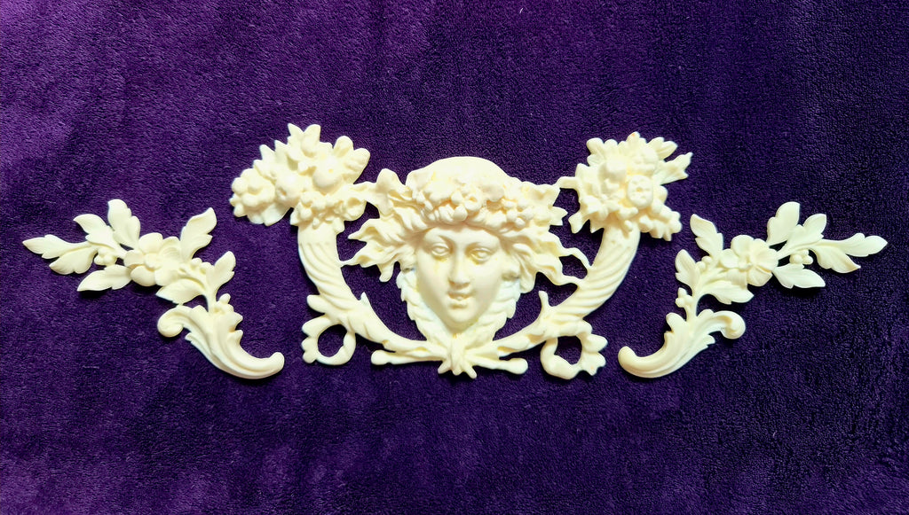 ORNATE ANTIQUE STYLE WALL ONLAY MIRROR MOULDING DECORATION (No205)