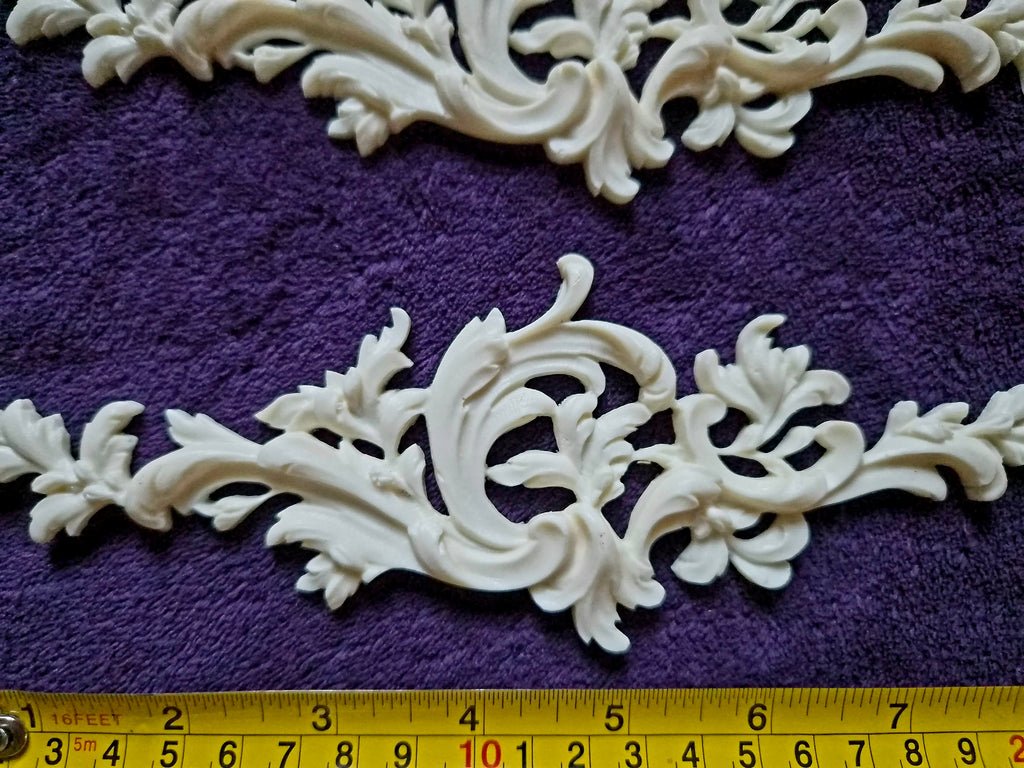 PAIR ORNATE ANTIQUE LOUIS XV STYLE WALL MIRROR MOULDING DECORATION (No209)