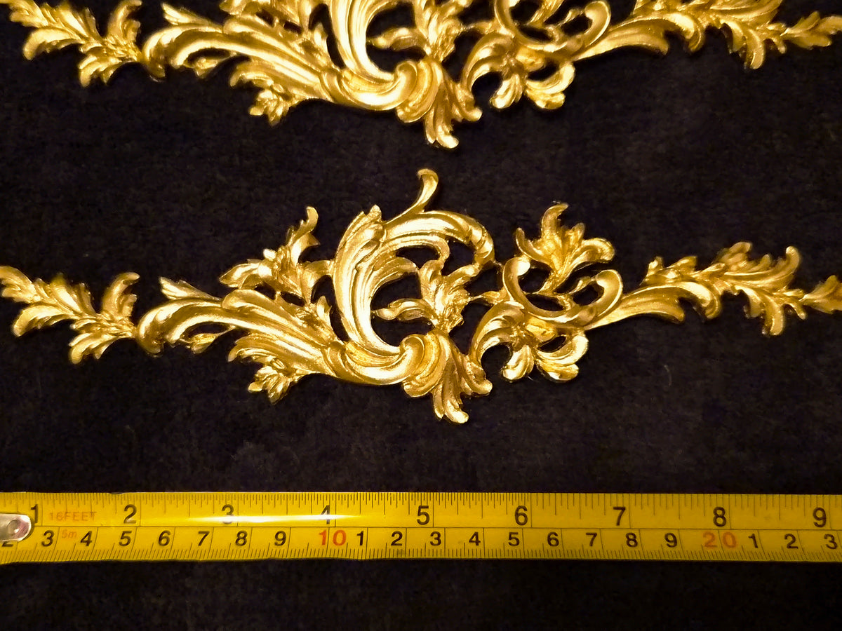 PAIR ORNATE ANTIQUE LOUIS XV STYLE WALL MIRROR MOULDING DECORATION (No209)