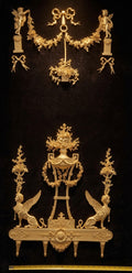 1 DECORATIVE ANTIQUE LOUIS XVI MARIE ANTOINETTE STYLE GILT OR WHITE WALL PANELLING PANEL (No115)
