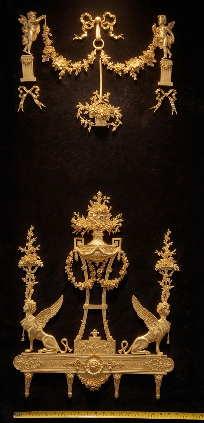 1 DECORATIVE ANTIQUE LOUIS XVI MARIE ANTOINETTE STYLE GILT OR WHITE WALL PANELLING PANEL (No115)